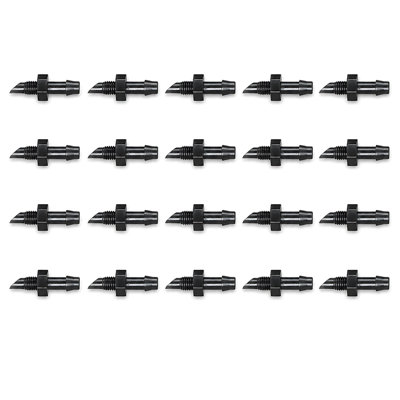 SolaDirect 4mm Adaptor Barb X Thread Micro Irrigation FittingsPack Of 20 Barbed To Threaded Connectors For Drip LineMicro TubeWatering from B&Q