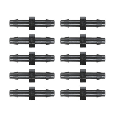SolaDirect 4mm Straight Micro Irrigation FittingsPack Of 10 Barbed Joiner Connectors For Drip LineMicro TubeGarden WateringPots from B&Q