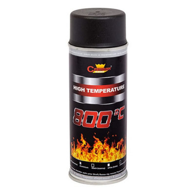SolaDirect 400 Ml Black Ral 9011 Heat-Resistant Enamel Paint Silicone-Based Up To 800 CHigh Temperature Metal Coating from B&Q