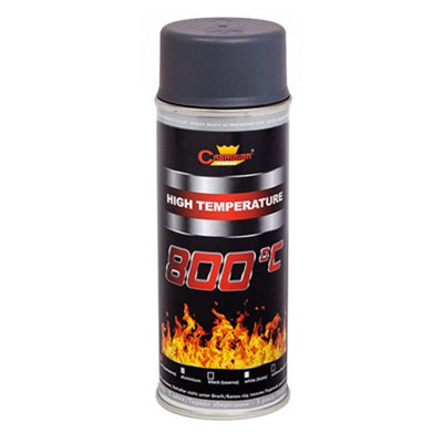 SolaDirect 400 Ml Grey Anthracite Heat-Resistant Enamel Paint Silicone-Based Up To 800 CHigh Temperature Metal Coating from B&Q