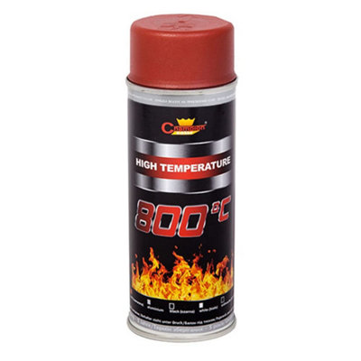 SolaDirect 400 Ml Red Heat-Resistant Enamel Paint Silicone-Based Up To 800 CHigh Temperature Metal Coating from B&Q