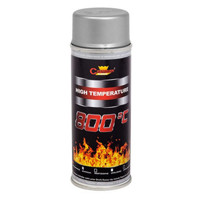 SolaDirect 400 Ml Silver Ral 9006 Heat-Resistant Enamel Paint Silicone-Based Up To 800 CHigh Temperature Metal Coating from B&Q