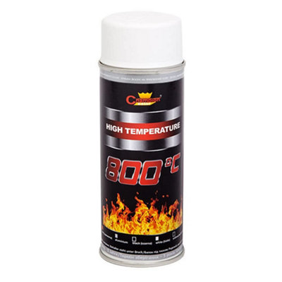 SolaDirect 400 Ml White Ral 9003 Heat-Resistant Enamel Paint Silicone-Based Up To 800 CHigh Temperature Metal Coating from B&Q