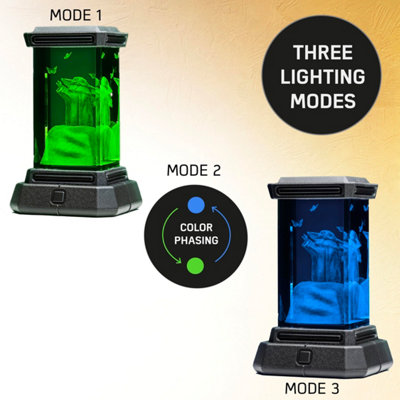 Paladone Grogu Holographic Light3D Laser-Etched Crystal The Mandalorian ModelOfficially Licensed Star Wars DécorPaladone from B&Q