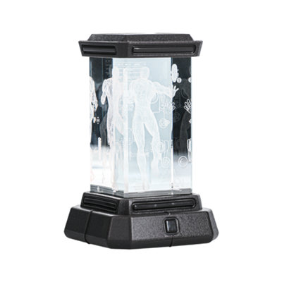 Paladone Iron Man Holographic Light - 3D Laser-Etched Crystal Model of Iron Man Figure, 12cm (4.7") Tall Marvel Lighting and Merch - Image 3