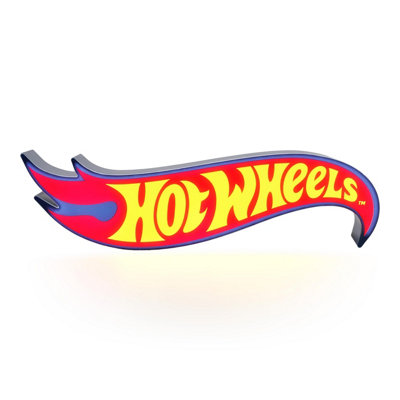 Paladone Hot Wheels Logo Light - Officially Licensed Racing Logo Icon Night Light, Racetrack Play Room Decor and Gift for Boys and Girls, Toy Car and Bedroom Accessory and Nightlight for Kids - Image 3