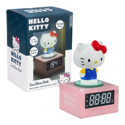Paladone Hello Kitty Digital Alarm Clock with Night Light & Music - Officially Licensed Sanrio Bedroom Décor for Kids, Teens & Adults, Battery Powered, Cute Kawaii Gift, Pop Culture Merchandise - Image 7