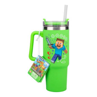 Minecraft Unisex Green Creeper And Steve Multiway Travel Cup - Image 7