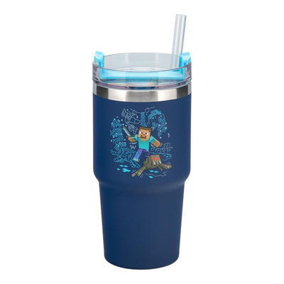 Minecraft Gamer Cup - Officially Licensed Minecraft Product | 600ml Insulated Tumbler • Multi-Position Lid • Keeps Drinks Hot Or Cold For Longer - Image 4