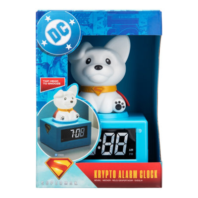 Superman Krypto The Superdog Digital Alarm Clock With Night LightOfficially Licensed DcPaladone from B&Q