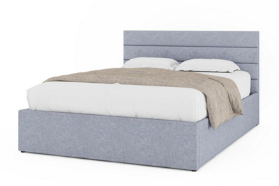 Chettle Grey Fabric  Ottoman Bed Double Size Frame 4Ft6
