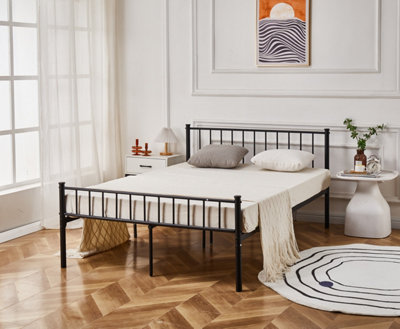 Cromer Modern Black Metal Bed Frame Small Double from B&Q