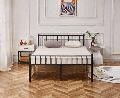 Cromer Modern Black Metal Bed Frame Double from B&Q