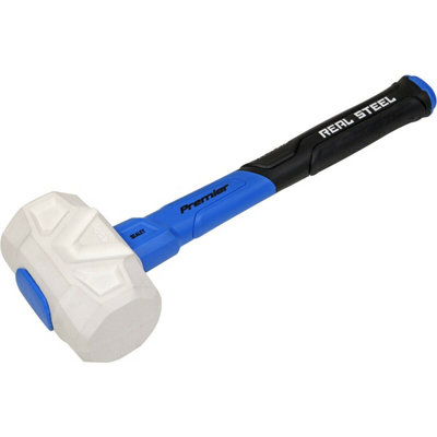  - Durable 16Oz Rubber Mallet With Fibreglass Shaft And Textured Grip For Precision Work