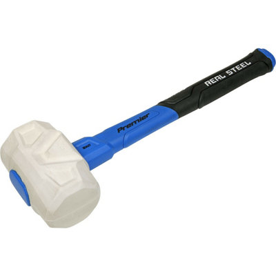 24Oz Heavy-Duty Rubber Mallet With Fiberglass Handle For Precision Work from B&Q