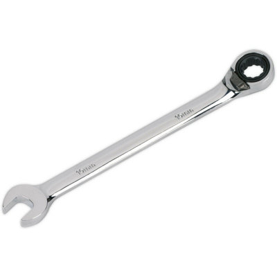 High-Performance 10mm Reversible Ratchet SpannerChrome Vanadium Steel Wrench from B&Q
