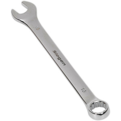 Premium 13mm Hardened Steel Combination Spanner With Polished Chrome Finish from B&Q