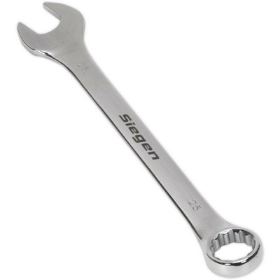 Premium 25mm Hardened Steel Combination SpannerChrome Vanadium Wrench For Professionals from B&Q