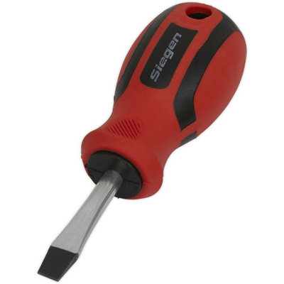 Premium Slotted Screwdriver 6 X 38mm With Soft Grip Handle And Chrome Vanadium Shaft from B&Q