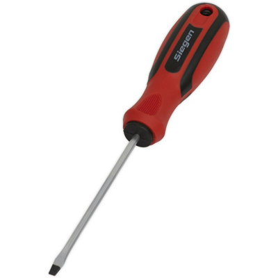 B&Q Slotted 3 X 75Mm Screwdriver With Soft Grip Handle - Chrome Vanadium Shaft