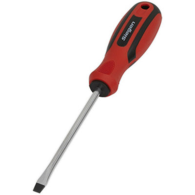 Premium Slotted Screwdriver 5 X 100mm With Soft Grip Handle from B&Q