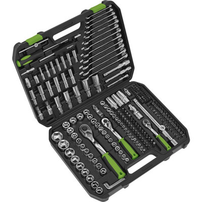  - 219-Piece Premium Socket And Ratchet Set With Comprehensive Accessories