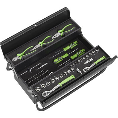 Comprehensive 70Pc Tool Set With Cantilever Toolbox For Home And Garage from B&Q