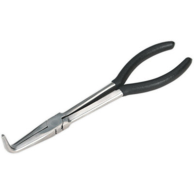 275mm Precision Angled Needle Nose PliersDurable Drop Forged Steel Construction from B&Q