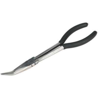 275mm Angled Needle Nose PliersDurable Drop Forged Steel With 45 Degree Precision from B&Q