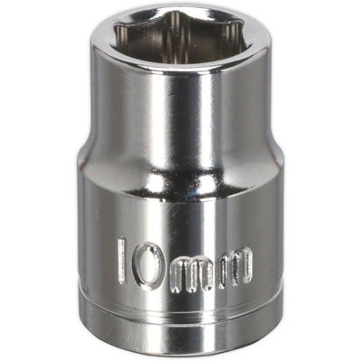 10mm Chrome Plated Drive SocketDurable High Grade Carbon Steel For Reliable Performance