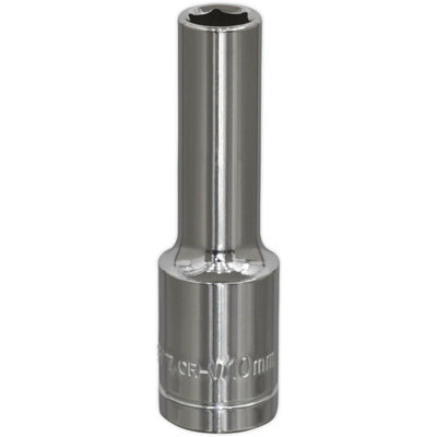10mm Chrome Plated Deep Drive SocketDurable High Grade Carbon Steel Tool