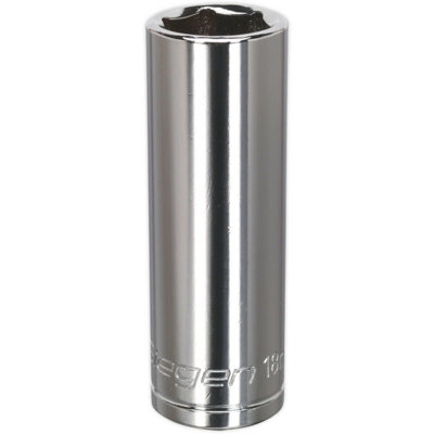 18mm Chrome Plated Deep Drive SocketDurable 1/2 Inch Square Drive Tool For Professionals