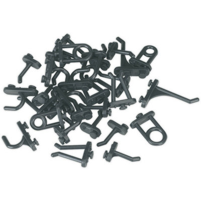 30-Piece Assorted Tool Pegboard Hook Set For Garage And Workshop from B&Q