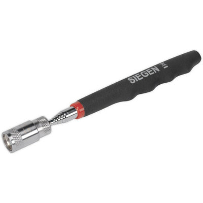 B&Q Heavy Duty Magnetic Pick Up Tool With Led - 3.6Kg Capacity And Telescopic Shaft Light