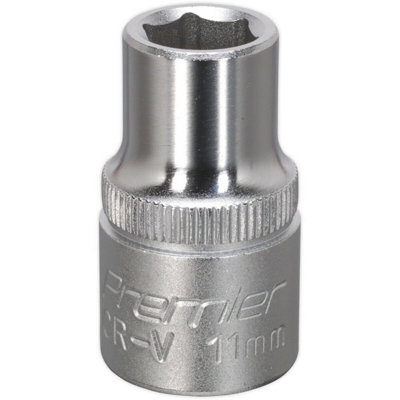 11mm Chrome Vanadium Steel Drive Socket1/2 Inch Square Drive Tool For Professionals from B&Q