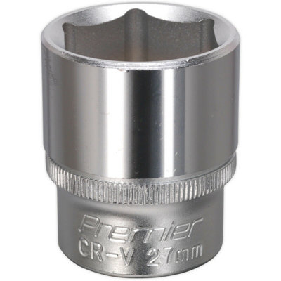 Premium 27mm Steel Drive SocketDurable Chrome Vanadium Wrench Tool For Professionals from B&Q