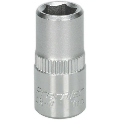 High-Quality 7mm Forged Steel Drive Socket1/4 Inch Square Drive Chrome Vanadium Tool