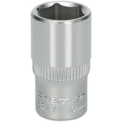 B&Q 10Mm Forged Steel Drive Socket - Premium Quality Chrome Vanadium Tool