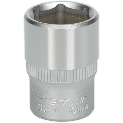 Premium 13mm Forged Steel Drive Socket1/4" Square Drive With Chrome Vanadium Finish from B&Q
