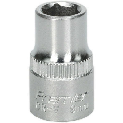 9mm Chrome Vanadium Forged Steel Drive Socket With 3/8" Square Drive