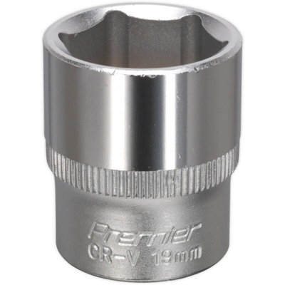19mm Chrome Vanadium Forged Steel Drive Socket3/8" Square Drive from B&Q