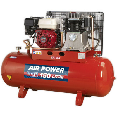 150 Litre Belt Drive Air Compressor6.5Hp Petrol EngineGauge & Air Outlet from B&Q