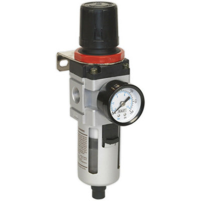 High-Performance Workshop Air Filter And Regulator With Pressure Gauge And Wall Bracket from B&Q