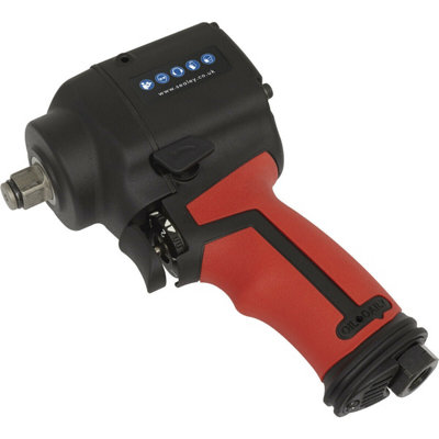 Professional Stubby Air Impact Wrench With 3-Speed Selector For Tight Spaces from B&Q