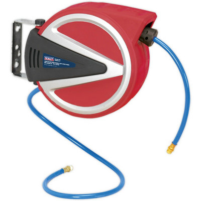 12M Retractable Air Hose Reel With 1/4" Bsp InletDurable Double Braided Pu Hose from B&Q