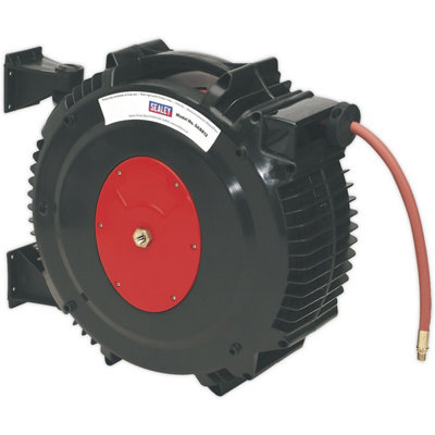 15M Retractable Air Hose Reel With Impact Resistant Case And 3/8" Bsp Inlet from B&Q