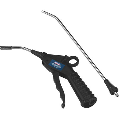 Versatile 4 Piece Air Blow Gun Kit With Interchangeable Nozzles And Safety Tip from B&Q