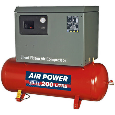 200 Litre Low Noise Belt Drive Air CompressorSingle Phase 3Hp Electric Motor from B&Q