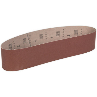 High-Quality 100mm X 1220mm Sanding Belt100 Grit Aluminium Oxide For Optimal Performance from B&Q