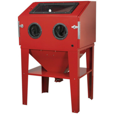 Heavy-Duty Twin Access Shot Blast Cabinet And Gun Kit For Efficient Surface Preparation from B&Q